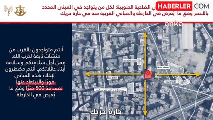 İsrail, Beyrut'taki Sakinlere Tahliye Uyarısında Bulundu