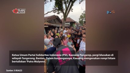 Kaesang Kenakan Rompi Bertuliskan Putra Mulyono Saat Blusukan di Tangerang