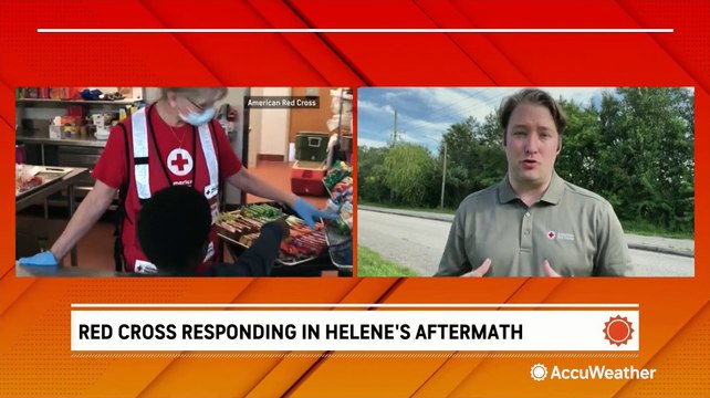 What is the Red Cross doing in the aftermath of Hurricane Helene?