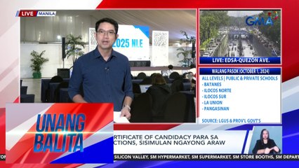 Paghahain ng certificate of candidacy para sa 2025 Midterm Elections, sisimulan na ngayong araw hanggang Oct. 8 | Unang Balita