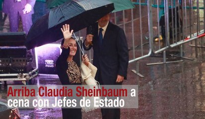 Arriba Claudia Sheinbaum a cena con Jefes de Estado