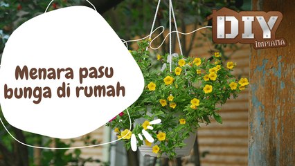 Menarik betul idea DIY menara pasu gantung ni.