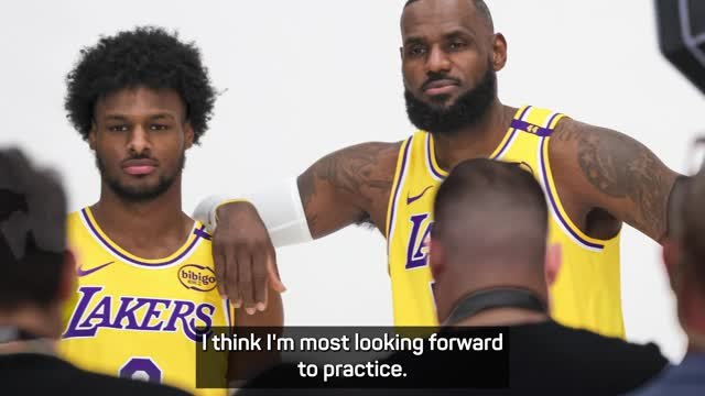 LeBron and Bronny James 'pushing each other' in practice