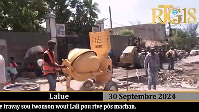 Ministè Travo Piblik kòmanse travay sou twonson wout Lalue a pou rive Poste Marchand