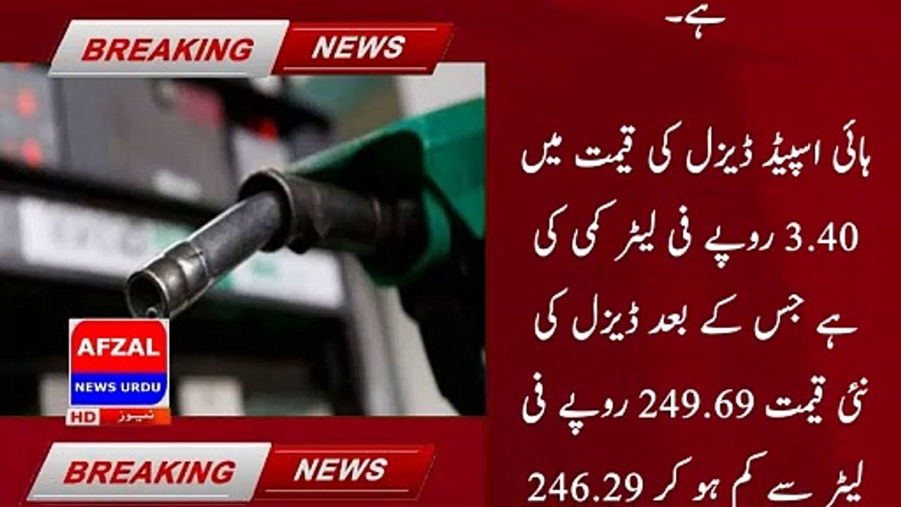 The government reduced the prices of petroleum products | afzal news urdu