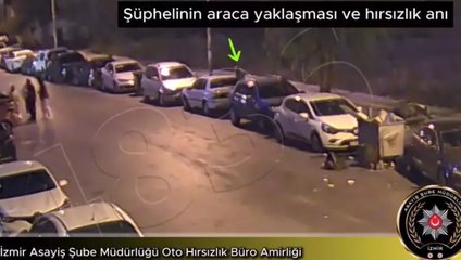 Çay kaşığı ile otomobilin kapısını açıp çalan şüpheli yakalandı