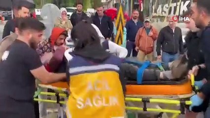 Kuryeye çarpmamak için manevra yaptı! Hem kuryeye çarptı hem de 4 araca çarptı