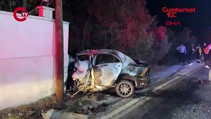 İzmir'de feci kaza... Sürücü yanarak can verdi!