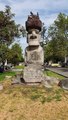 Easter Island Stone Statue in Santiago, Chile 