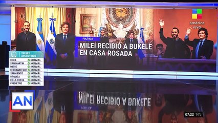 Milei recibió a Nayib Bukele en la Casa Rosada