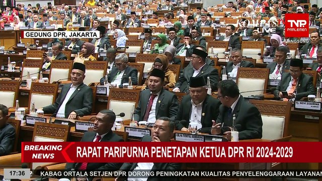 BREAKING NEWS - Ekspresi Puan Maharani saat Diumumkan Menjadi Ketua DPR RI Periode 2024-2029