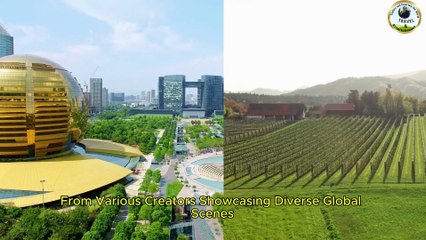 Drone Shot with Relaxing Music