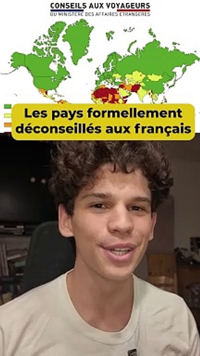 Les pays formellement déconseillés aux français  #tourisme #voyage #geopolitique