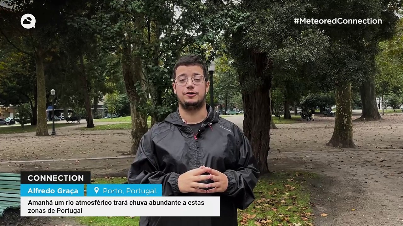 Amanhã um rio atmosférico trará chuva abundante a estas zonas de Portugal