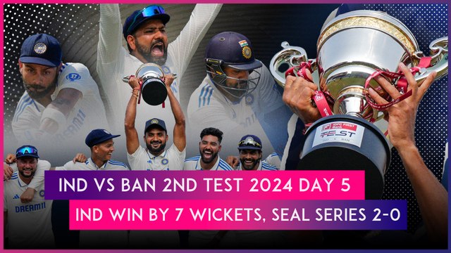 IND vs BAN 2nd Test 2024 Day 5 Stat Highlights: India Beat Bangladesh, Seal 2-0 Series Sweep