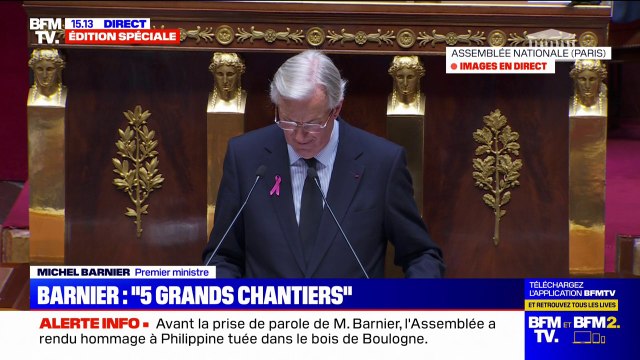 Discours de politique générale: Michel Barnier pose comme objectif un retour à un déficit de 5% du PIB en 2025