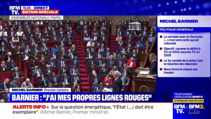 "J'ai mes propres lignes rouges": pour Michel Barnier, "il n'y aura aucune remise en cause des libertés" comme l'IVG, le mariage pour tous ou encore la PMA