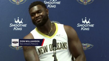 Bemused Zion walks out after workout playlist question