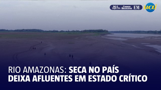‘Situação crítica’ em afluentes do rio Amazonas devido à seca no Brasil