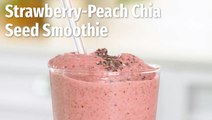 How to Make a Strawberry-Peach Chia Seed Smoothie