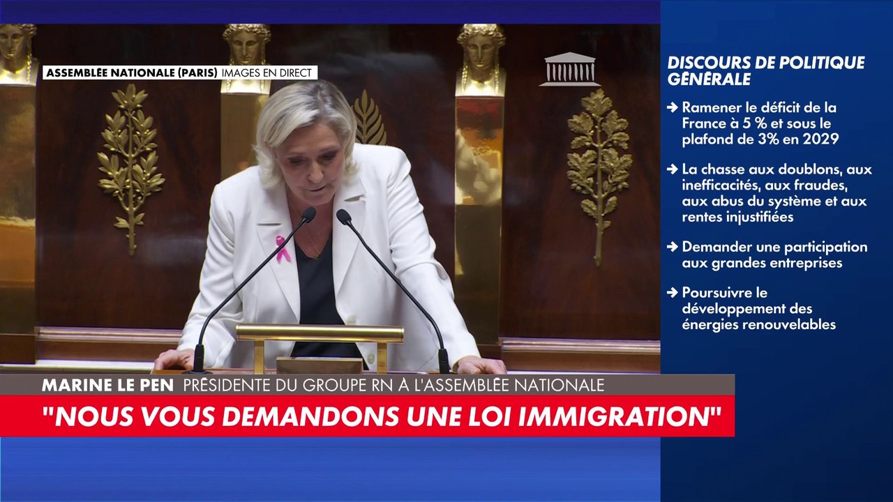 «Nous resterons les gardiens vigilants de l’intérêt de la France et des Français»  déclare Marine Le Pen