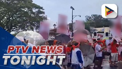 Supporters show support to aspirants filing COCs at Manila Hotel Tent City