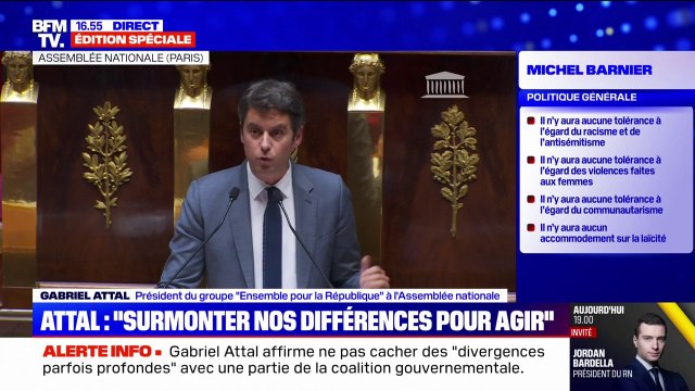 Gabriel Attal: Ensemble pour la République veillera sur les acquis de ces 7 dernières années