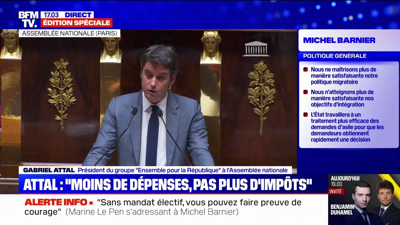 Gabriel Attal: "La bonne méthode, c'est moins de dépenses et certainement pas plus d'impôts"