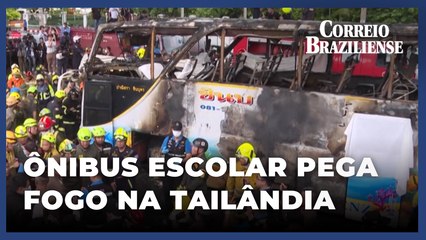 Incêndio em ônibus escolar deixa vítimas na Tailândia