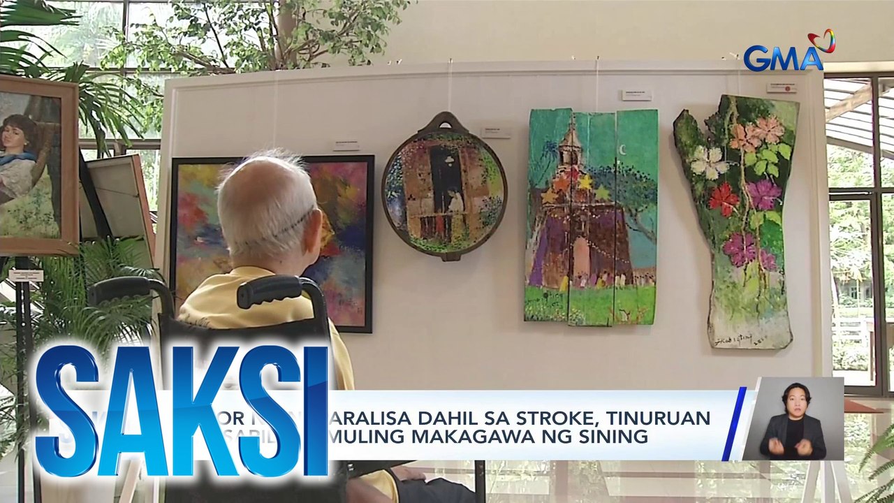 Pintor na naparalisa dahil sa stroke, tinuruan ang sarili na muling makagawa ng sining | Saksi