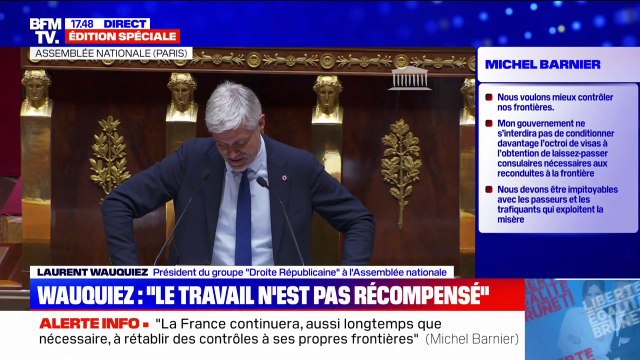 Laurent Wauquiez (LR): Il est assez cocasse (...) de voir ceux qui ont laissé filer la dette et les déficits s'étonner ensuite des conséquences de leur légèreté budgétaire