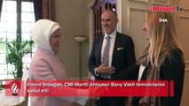 Emine Erdoğan, CMI Martti Ahtisaari Barış Vakfı temsilcilerini kabul etti