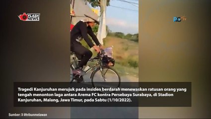 Tuntut Keadilan Korban Tragedi Kanjuruan Malang, Seorang Warga Nekat Bersepeda dari Batu, Jawa Timur ke Jakarta