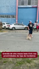 Grávida de oito meses bate Civic perto da Upa do Cordeiros