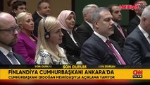 Finlandiya Cumhurbaşkanı Türkiye'de! Cumhurbaşkanı Erdoğan'dan önemli açıklamalar