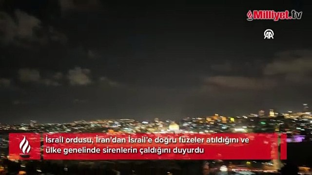 İran'dan İsrail'e füze saldırısı! Tel Aviv'de sirenler çalıyor