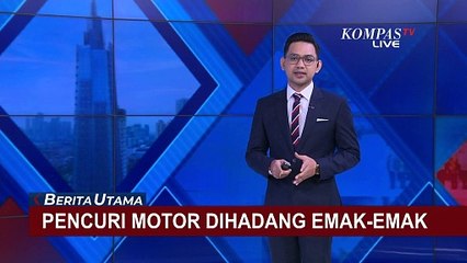 Detik-Detik Pelaku Pencurian Motor Dihadang Emak-Emak di Kota Baubau