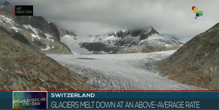 Glaciers in Switzerland are melting at an above-average rate