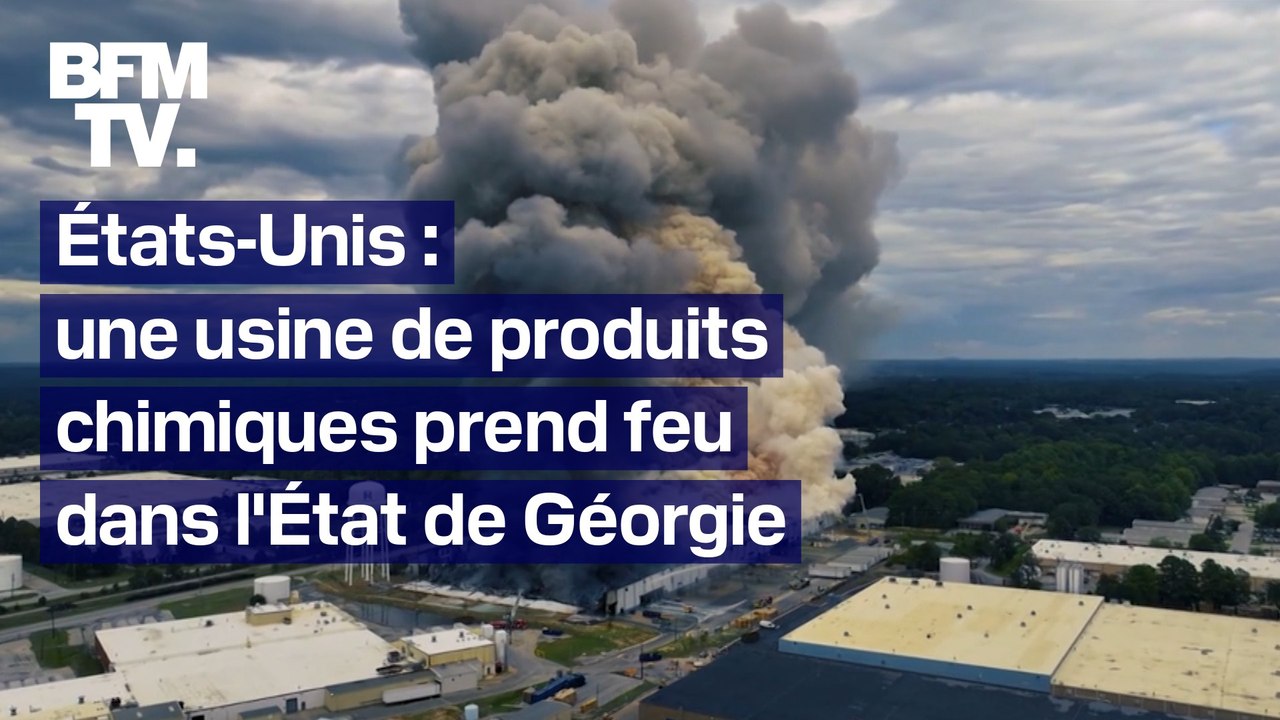 Un incendie ravage une usine de produits chimiques dans l'État de Géorgie, aux États-Unis