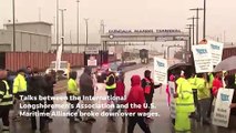 Port workers strike after wage proposal 'falls short' of union demands _ USA TODAY