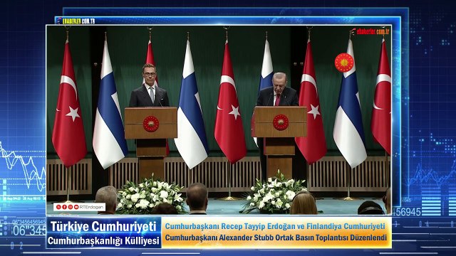 Cumhurbaşkanı Recep Tayyip Erdoğan ve Finlandiya Cumhuriyeti Cumhurbaşkanı Alexander Stubb Ortak Basın Toplantısı Düzenlendi