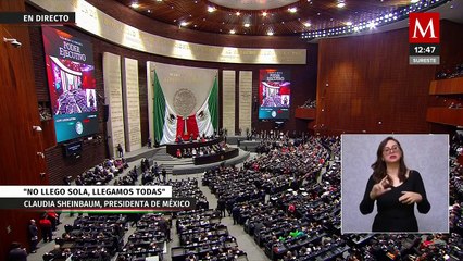 Claudia Sheinbaum da su primer discurso como presidenta de México
