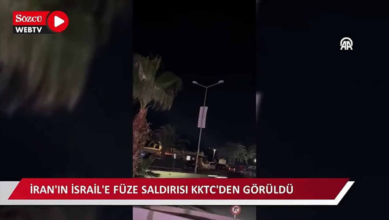 İran'ın İsrail'e füze saldırısı KKTC'den görüldü