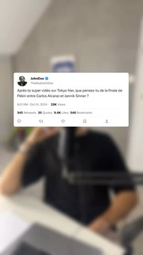 Choc entre Jannik Sinner et Carlos Alcaraz en finale de Pékin !