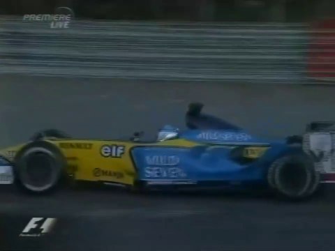 F1 – Jarno Trulli (Renault V10) laps in practice – Italy 2003