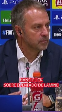 Hansi Flick explica el enfado de Lamine Yamal