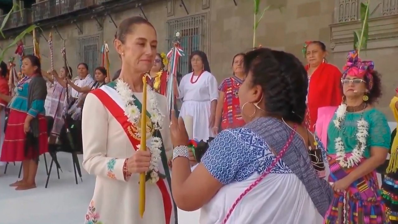 Claudia Sheinbaum: Mujeres indígenas y afroamericanas entrega del Bastón de Mando a la Presidenta de México