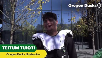 Oregon Ducks Linebacker Teitum Tuioti "Keep on Going Up"
