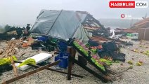 Fırtına ve Dolu, Manavgat'taki Pazarcı Tezgahlarını Yerle Bir Etti