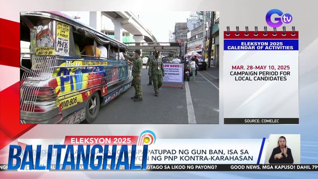 Mas maagang pagpapatupad ng gun ban, isa sa nakikitang solusyon ng PNP kontra-karahasan | Balitanghali
